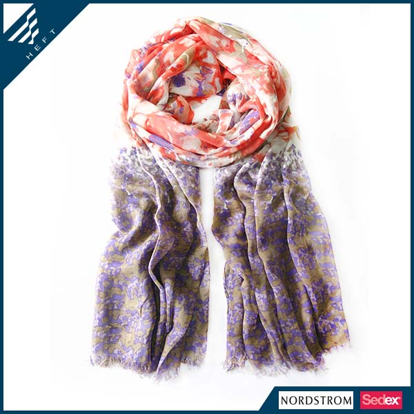 2014新款时尚自然风印花长巾     围巾外贸厂家