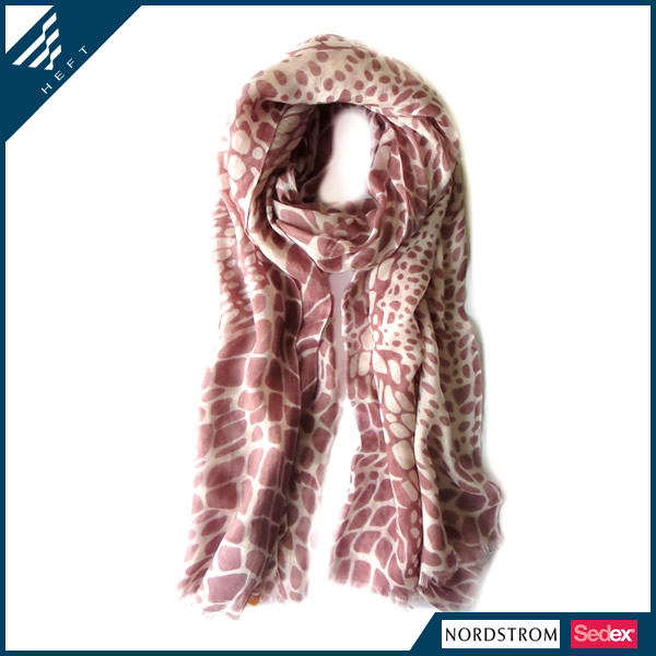 新款不规则圈圈印花围巾