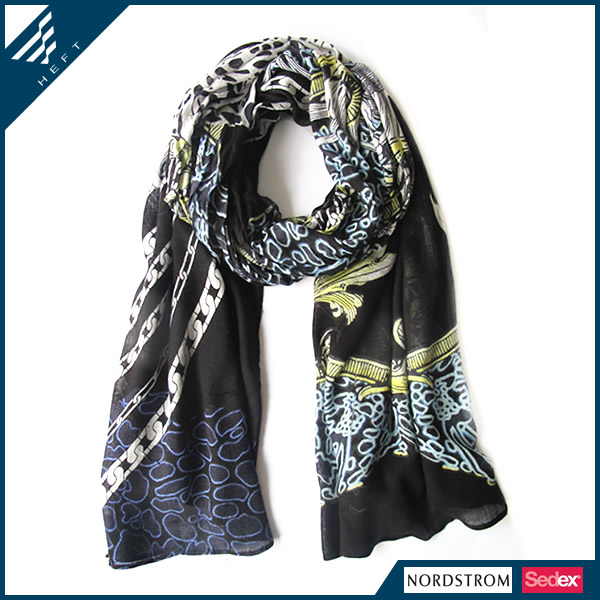 新款欧美时尚几何印花围巾