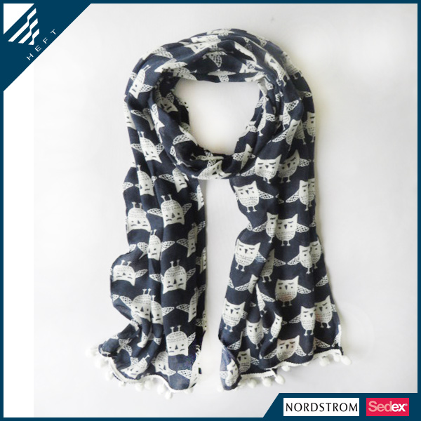 新款时尚动物印花围巾