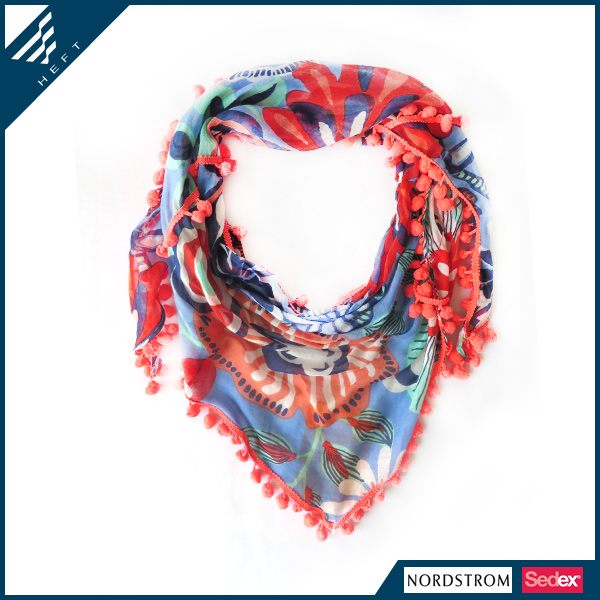 新款时尚花色小孩子印花围巾