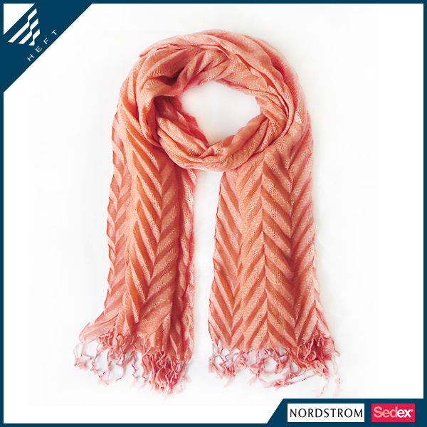 新款时尚红+金丝相印围巾